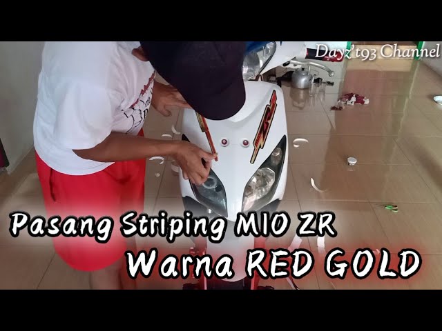 Tutorial Pasang striping mio ZR Red Gold class=