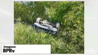 HOMEM FICA FERIDO APÓS CARRO CAPOTAR EM SÃO LUÍS DO
