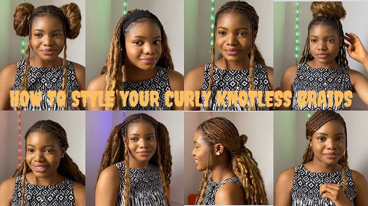 How To Style Curly Knotless Box Braids| Simple and Elegant | Beginner Friendly