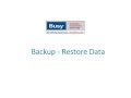 Backup and Restore in BUSY (Hindi)