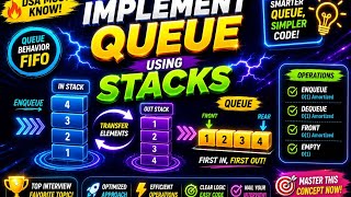 Implement Queue using Stack Problem indepth Solution 💯💯🔥🔥