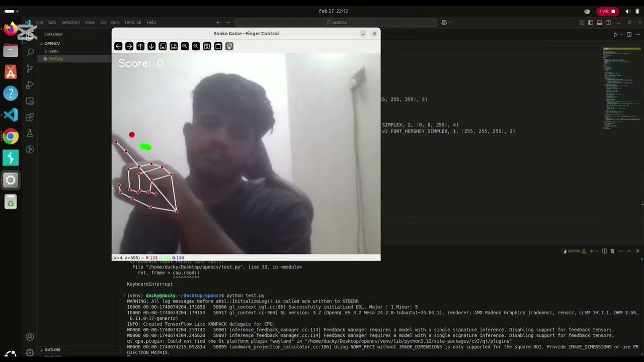 🚀 Build an Interactive Snake Game Using Hand Tracking | OpenCV & Python ...