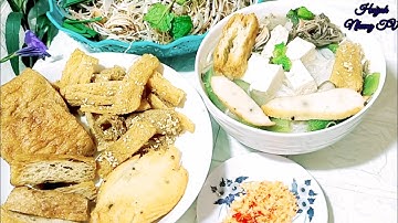 Cách nấu BÚN NƯỚC LÈO CHAY, Món chay phù hợp cho ngày rằm.