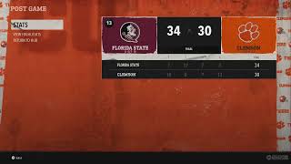 CFB 26 | FLORIDA STATE VS CLEMSON | WK5 CS5 | NFCL