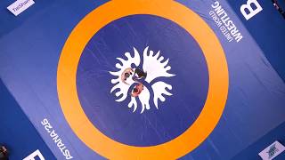 Five-time world champion Riza KAYAALP (TUR) goes flying