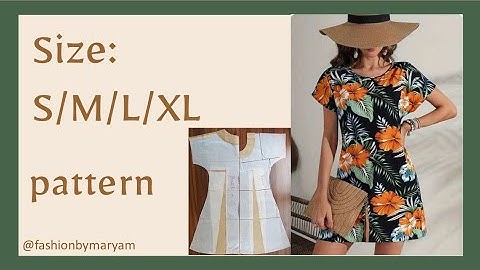 Dress pattern tutorial/ size: S/M/L/XL #sewing #diy #tutorial #pattern #sewingpatterns #size