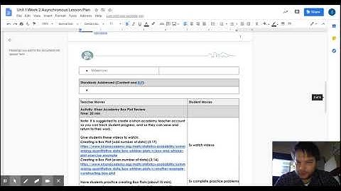 Unit 1 Week 2 Asynchronous Lesson Plan - Google Docs
