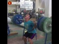 Shen Guo  (62kg,17years old) ,back squatting 220kg