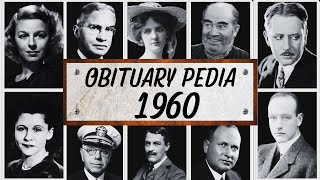 Famous People We've Lost in 1960 - Obituary in 1960