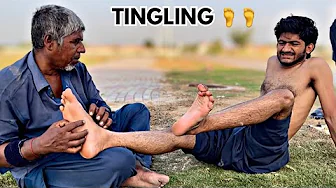 ASMR FEET DEEP RELAXING TINGLING MEN MASSAGE & LEG PAIN RELIEF THERAPY | FOOT REFLEXOLOGY | OUTSIDE