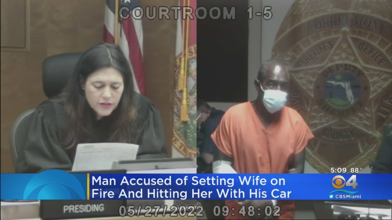 Man Accused Of Setting Wife On Fire, Hitting Her With His Car - YouTube