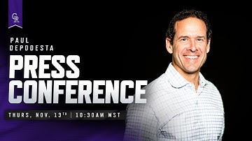 DePodesta Introductory Press Conference