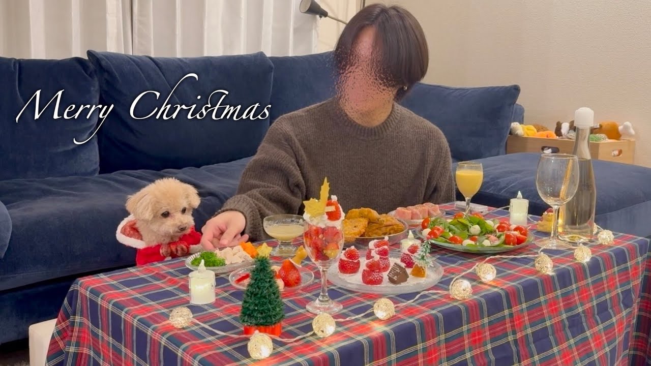 Рождественская ночь для одинокого мужчины, который теперь проводит время только со своей собакой.