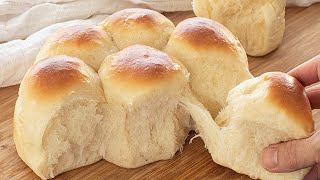Fluffy Japanese Milk Bread Recipe (The SOFTEST Dinner Rolls Recipe)  ふわふわミルクパン