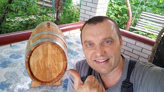 Wooden barrelellipse from an old log | DIY | How to make a wooden barrel with your own hands