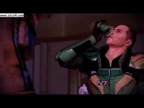 mass effect 2 shepard getting drunk
