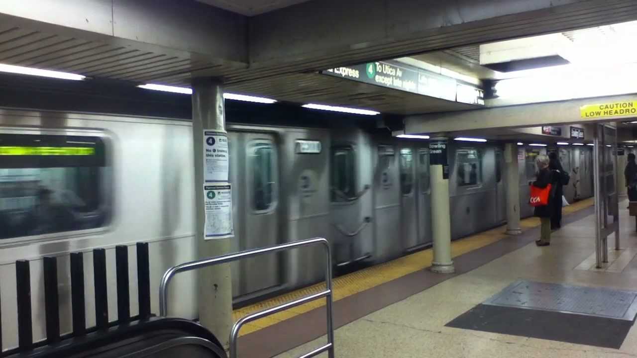 Crown HeightsUtica Ave Bound R142A (4) Express Train Entering Bowling