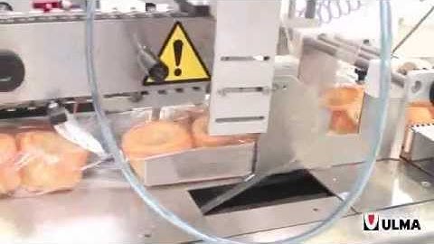 Individual and group packaging of cakes in flow pack wrapper (HFFS)