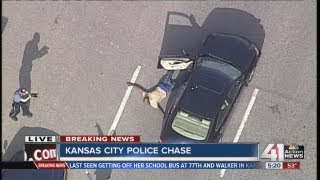 Police chase robbery suspect through streets of Kansas City