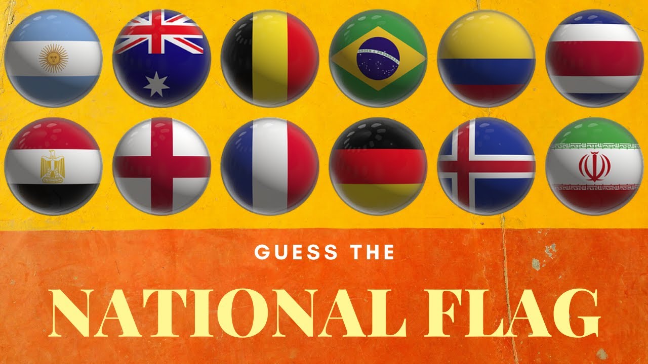 GEOGRAPHY QUIZ GUESS 20 NATIONAL FLAGS! YouTube