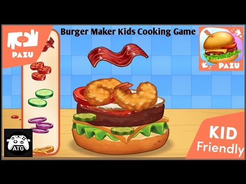Burger Maker Kids Cooking Game (ATG) #kids Android, iOS Gameplay