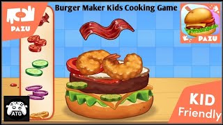 Burger Maker Kids Cooking Game (ATG) #kids Android, iOS Gameplay screenshot 3