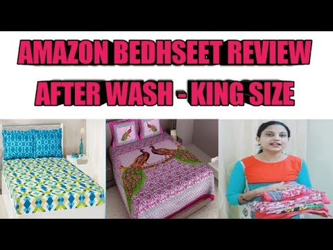amazon-bedsheet-haul-|-amazon-bedsheets-review-after-wash-|-king-size-bed-sheets-review-2020