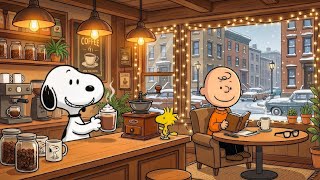 Download Lagu Kedai Kopi Musim Dingin yang Nyaman dengan Snoopy ☕ Musik Jazz Lembut untuk Konsentrasi \u0026 Bekerja... MP3