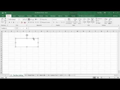 Microsoft Excel Hack #1 - Linking a Text Box to a Cell