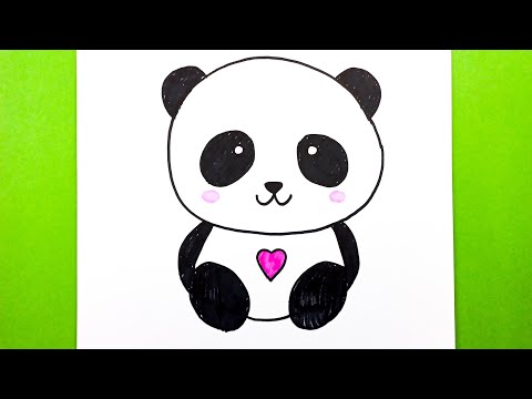 Panda Nasıl Çizilir, Sevimli Panda Çizimi Adım Adım ÇOK KOLAY! Çizim Saati Art Easy Panda Drawing