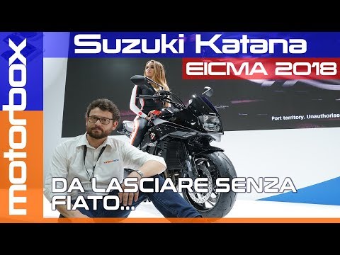 Suzuki Katana a Eicma | Sexy da matti nel suo vestitino &#;Total Black&#; Suzuki Katana a Eicma | Sexy da matti nel suo vestitino &#;Total Black&#;