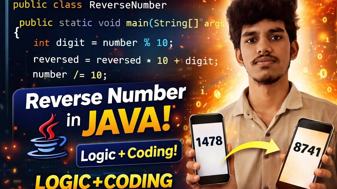 Reverse Number in Java 🔥 | Easy Logic + Code in Tamil - YouTube