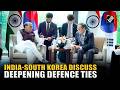 Rajnath Singh meets with SK’s Minister Of Defense Acquisition Program Administration Yong‑Cheol