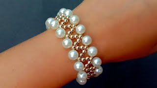 How To Make Pearl Bracelet//Bridal Bracelet// Useful & Easy