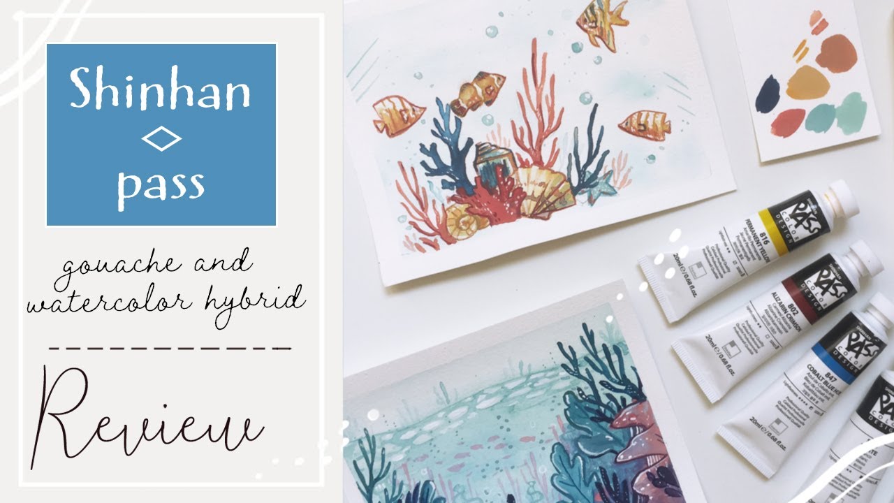 Watercolor and gouache hybrid paint? // Shinhan Pass review 