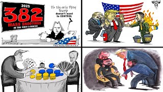 Уморительная американская политическая карикатура! Карикатура на политику США и сатира на Трампа #1