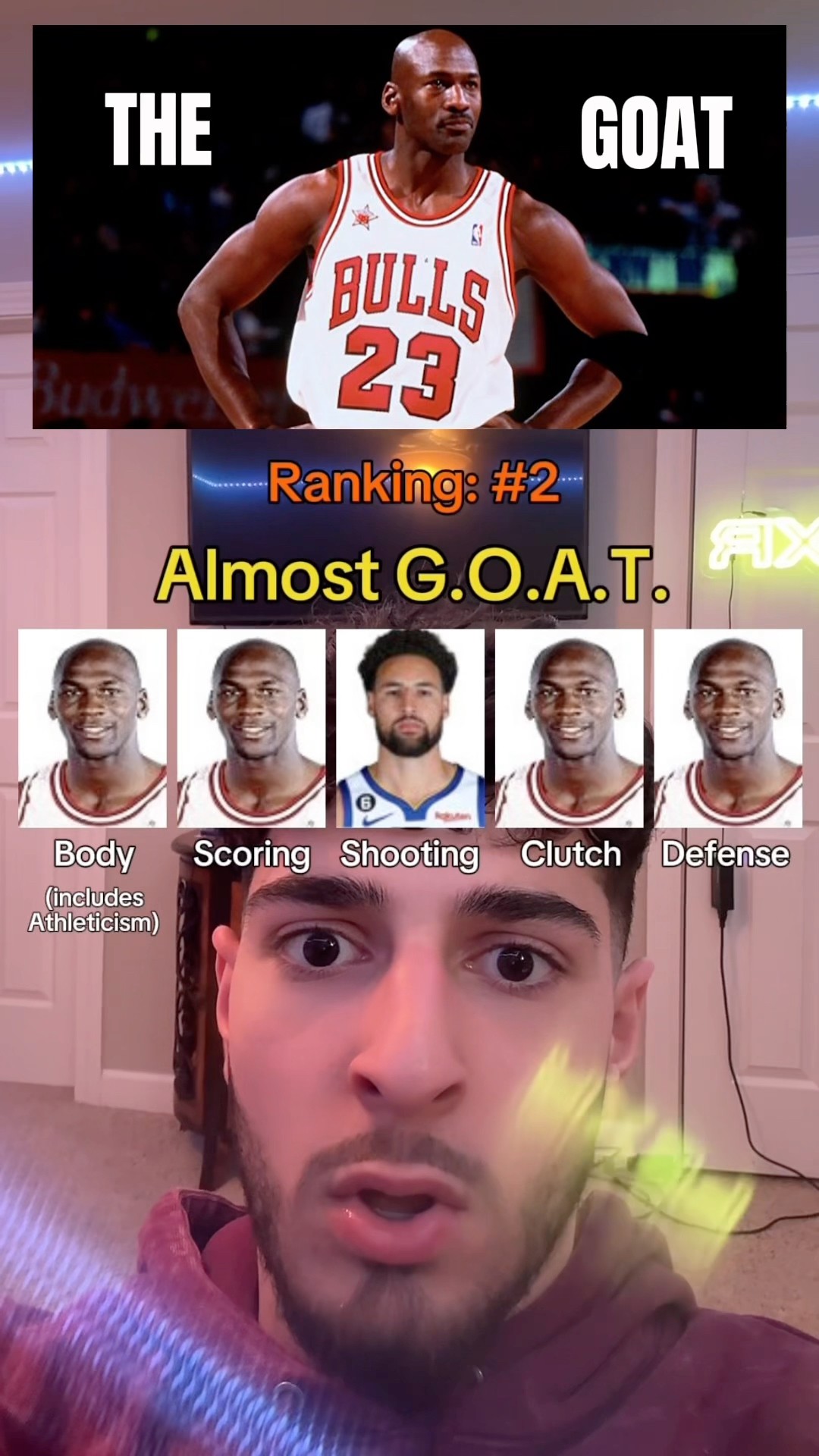 Ohhh I get it…u can’t be the goat without…LEBRONNN?? #nba #lebron #michaeljordan #klay #fexr