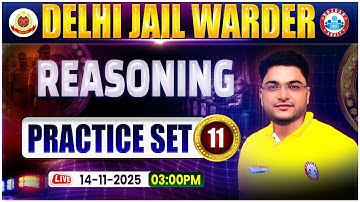 DSSSB Jail Warder Reasoning Classes | Delhi Jail Warder Reasoning Practice Set 11 | Reasoning MCQs