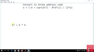 23  three address code quadratic equation example  By Punjabi Revolution
