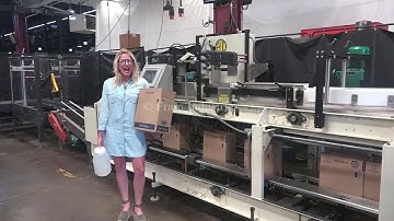 Hartness Model 825 Automatic Drop Case Packer Demonstration