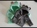 Crochet #9 How to crochet a hooded baby jacket