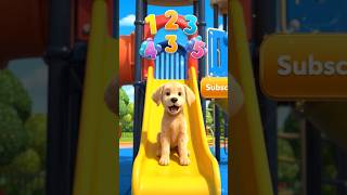 Puppy's Playground Fun! 🐶 Learn Counting 1 to 5 for Kids! #Shorts