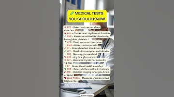 Medical Tests You Should Know