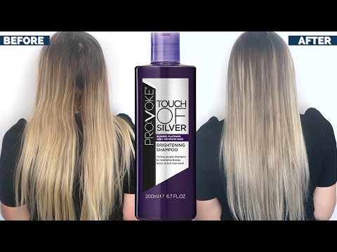 PROVOKE TOUCH OF SILVER PURPLE SHAMPOO BEFORE AND AFTER | PURPLE SHAMPOO - YouTube