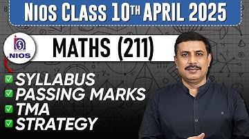 NIOS Class 10 Maths Syllabus for April 2025 Public Exam