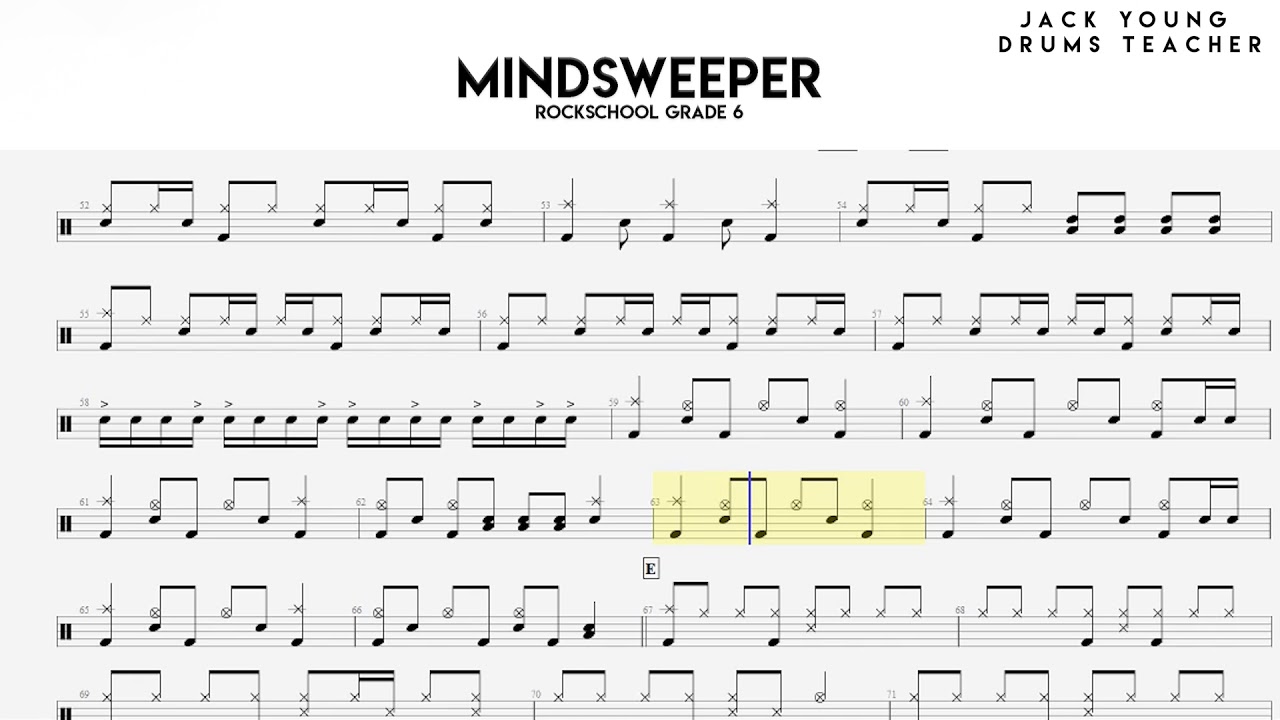 Mindsweeper   Rockschool Drums Grade 6