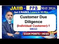 Customer Due Diligence -KYC JAIIB-PPB May 26Get 2 Marks in 10 Min Exam MCQs #S87