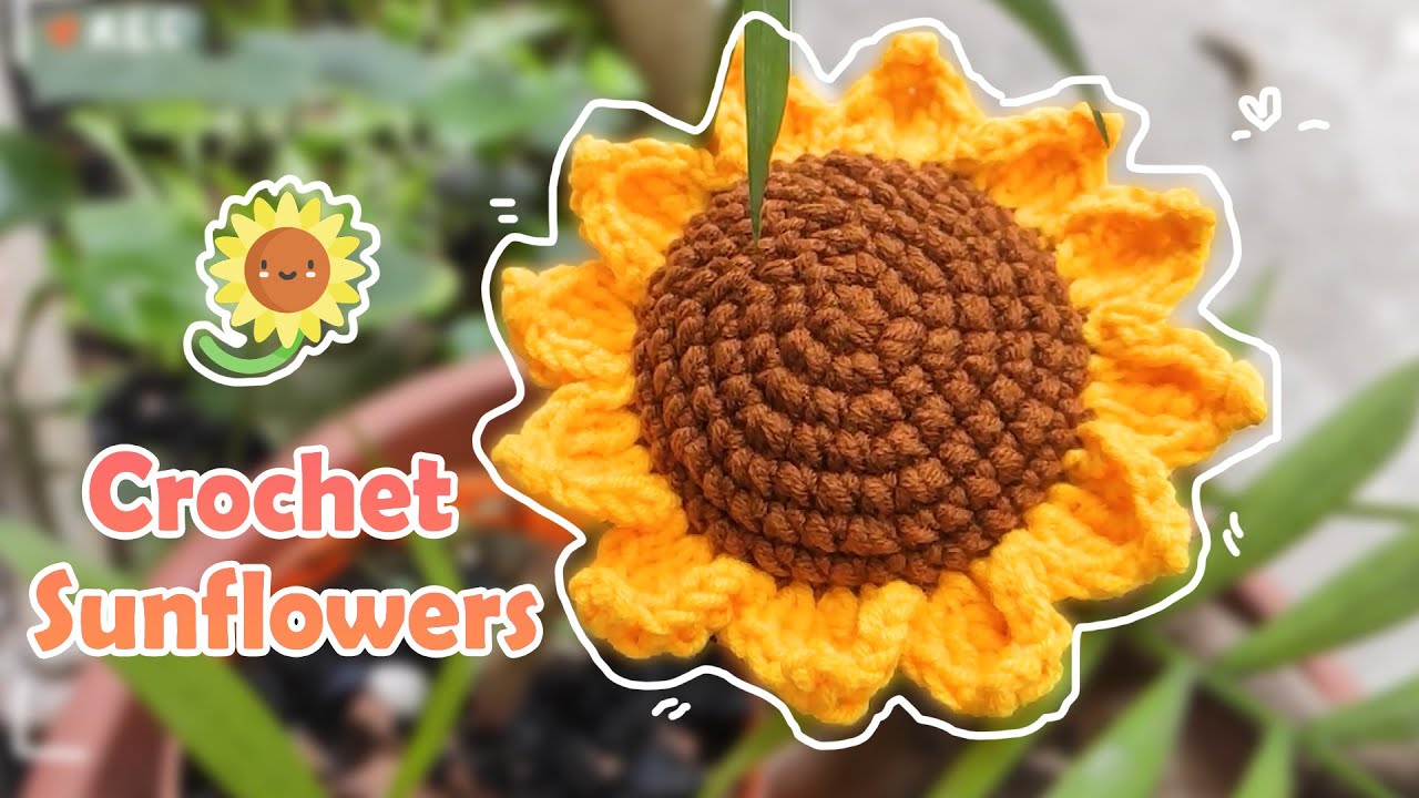 🌻Crochet Sunflowers | Beginner Friendly Flower Bouquet Crochet Tutorial ...