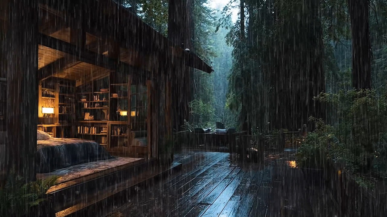 Calm Rain Sounds at Night | Sleep, Relaxation, Study & Stress Ease