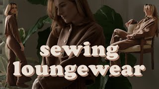 2 loungewear sets (5 pieces!) + free pattern! | sew with me